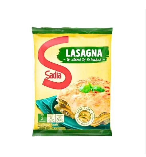 Lasaña de crema y espinaca