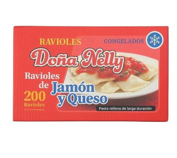 Ravioles de jamón y queso