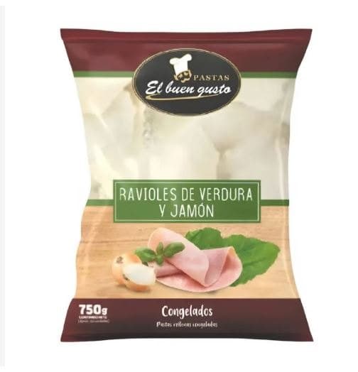 Ravioles de verdura y jamón