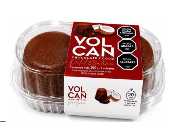 Volcán de coco y chocolate