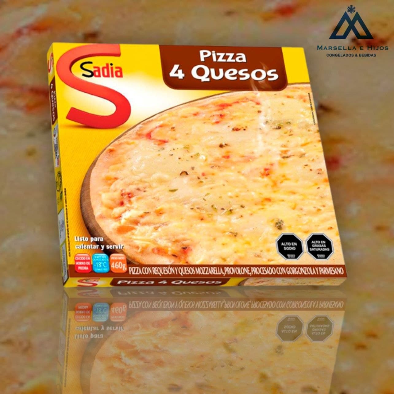 Pizza mix de quesos
