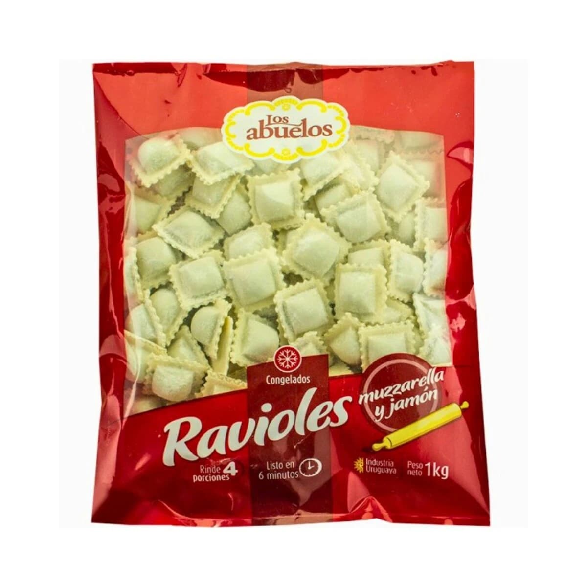 Ravioles de muzzarella y jamón