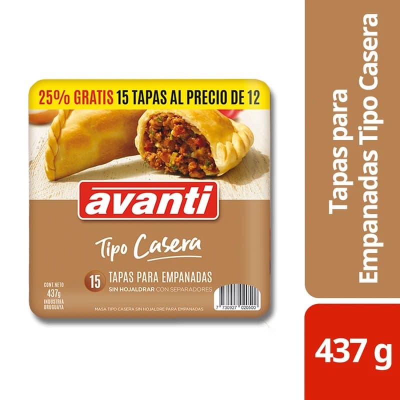 Tapas de Empanadas Tipo Casera Horno