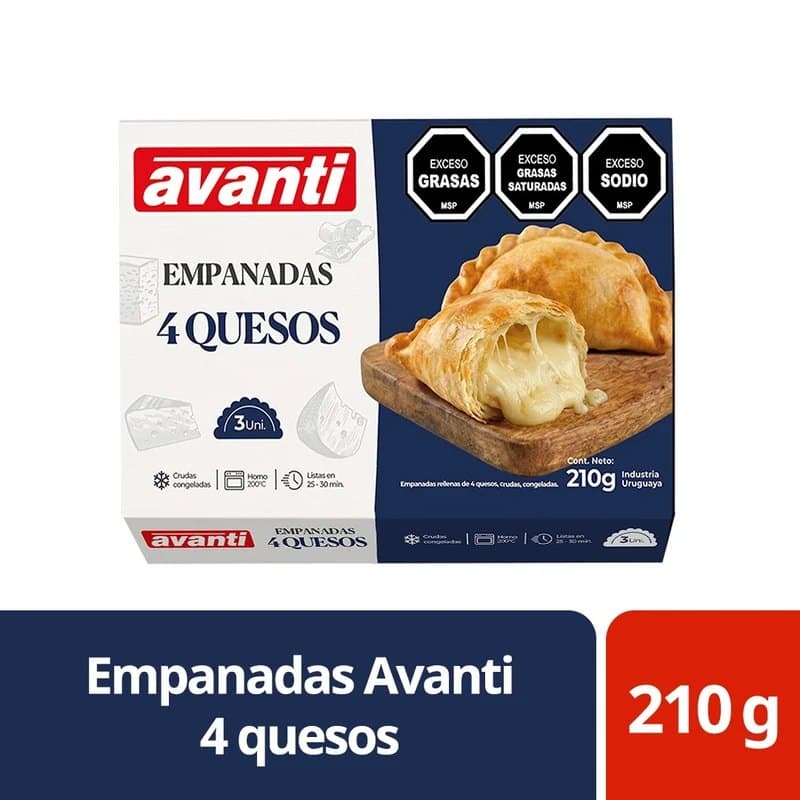 Pack Empanadas Congeladas Cuatro Quesos