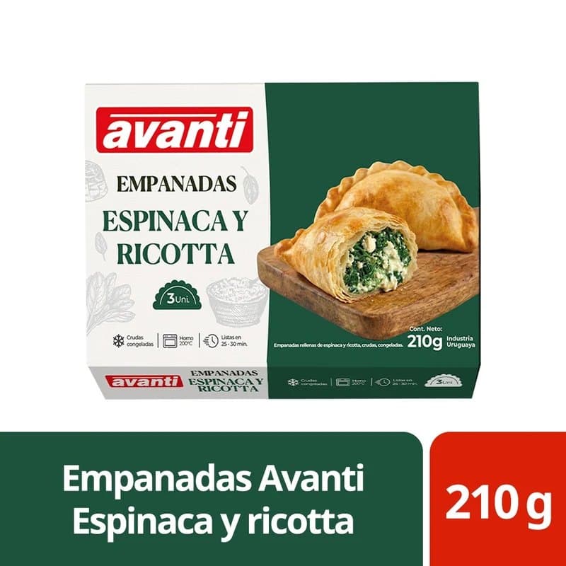 Pack Empanadas Congeladas Ricota y Espinaca
