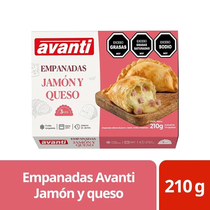 Pack Empanadas Congeladas Jamón y Queso