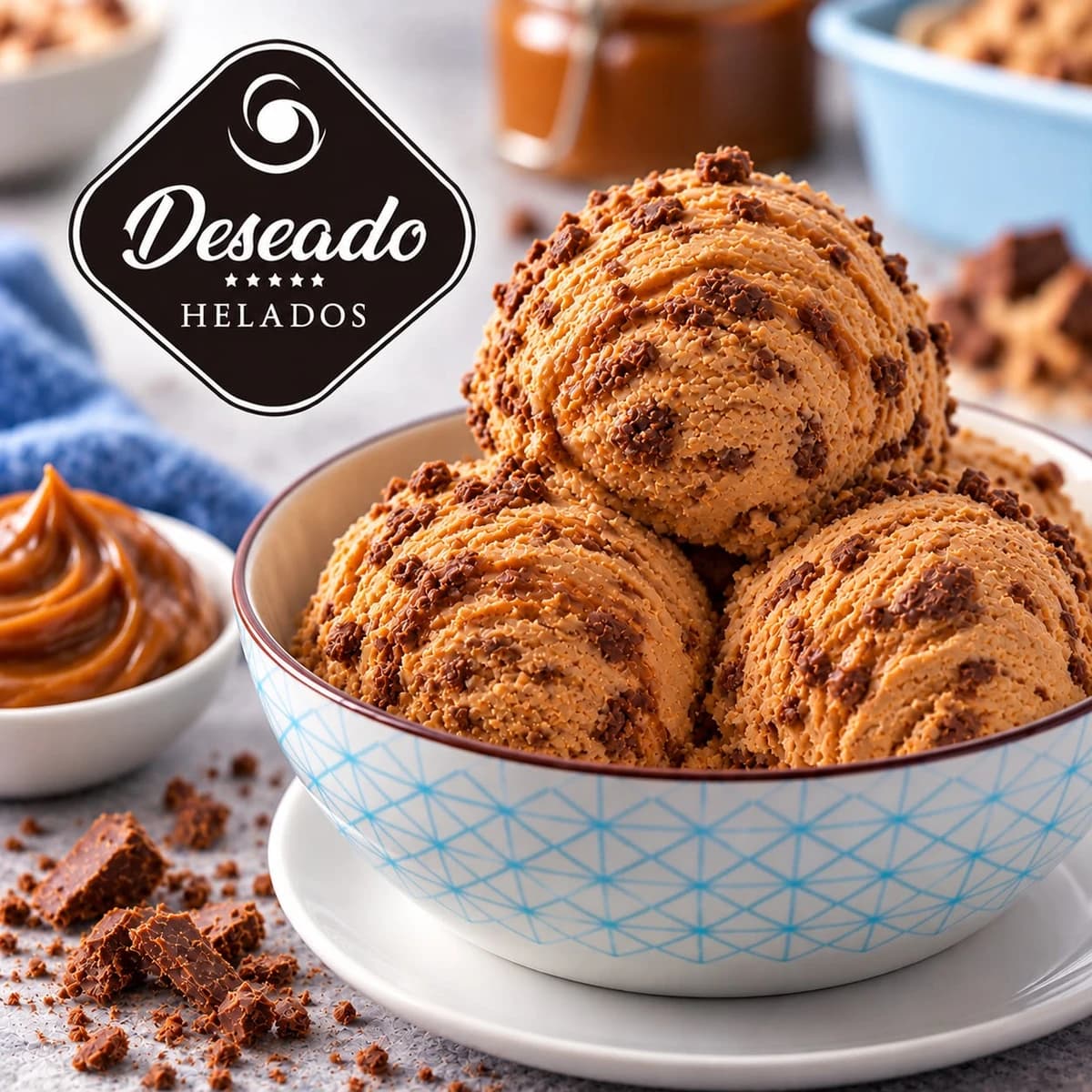 Helado de dulce de leche granizado
