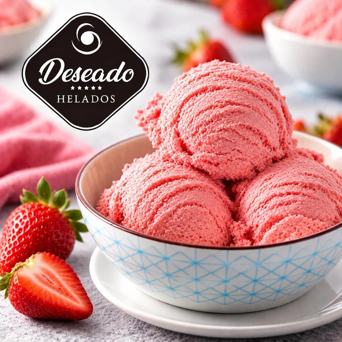 Helado de frutilla