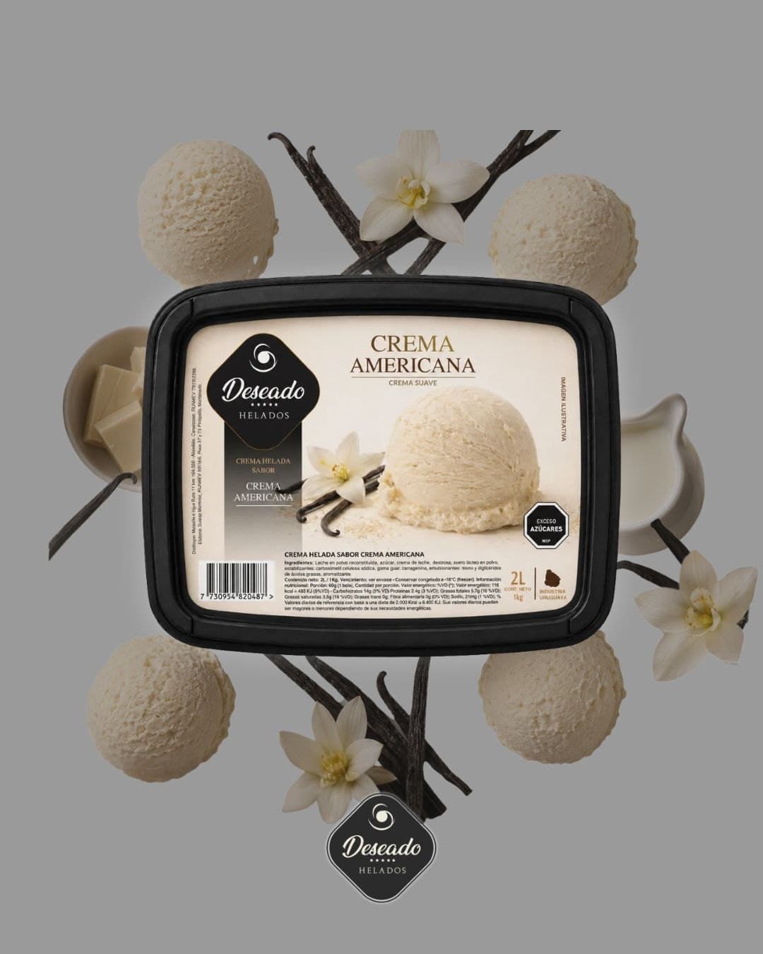 Helado de crema americana