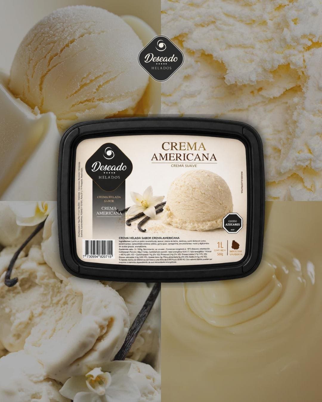Helado de crema americana