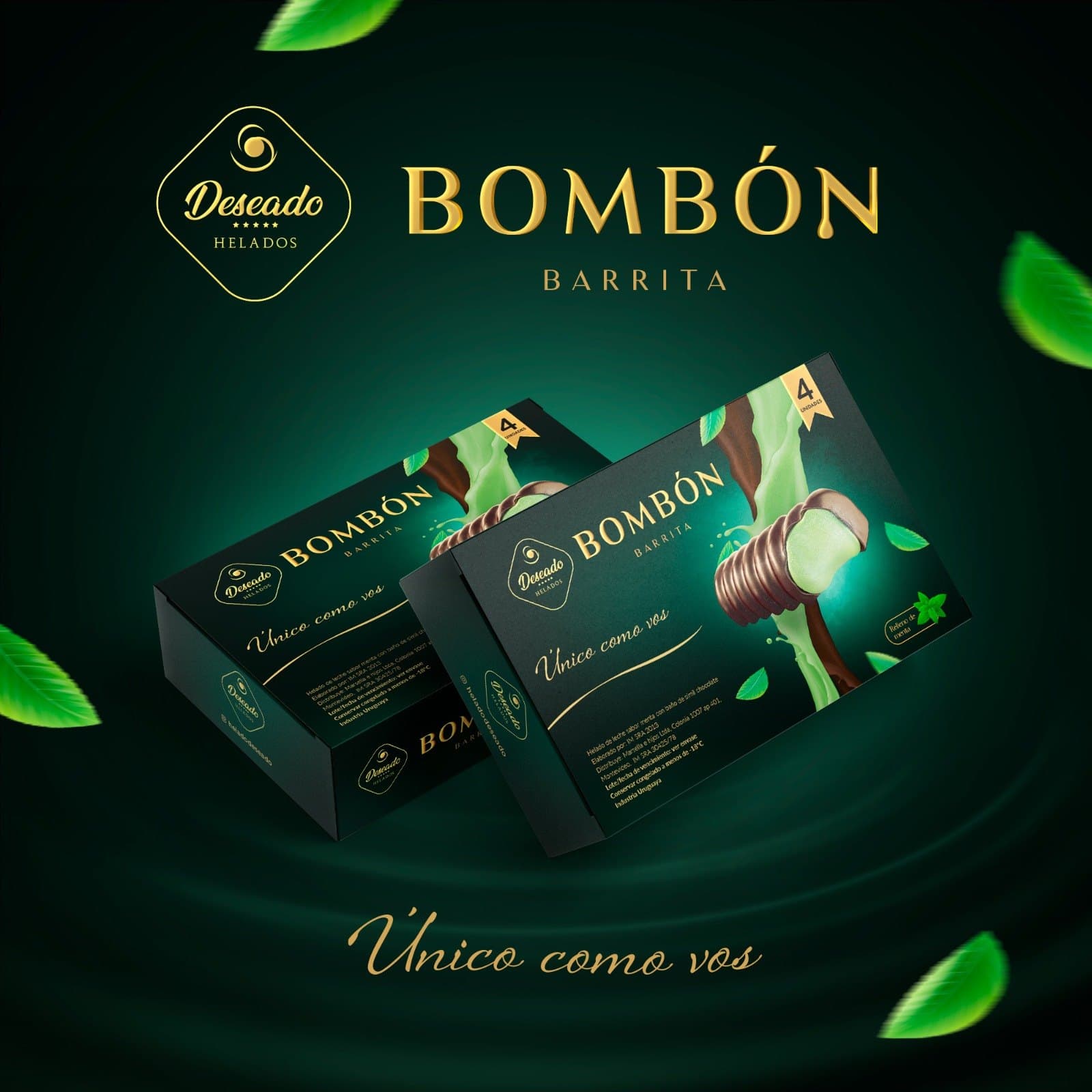 Bombón barrita de menta