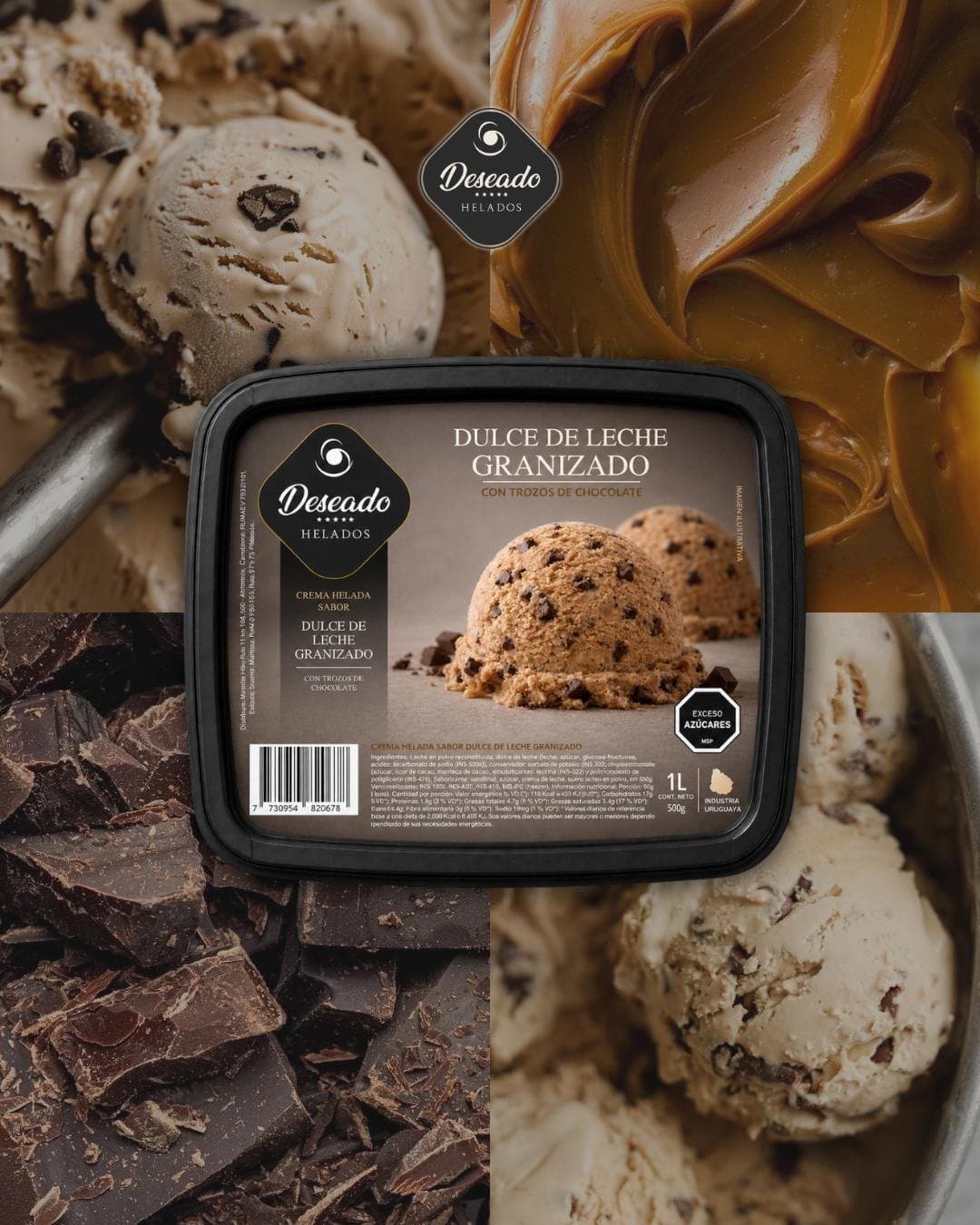 Helado de dulce de leche granizado