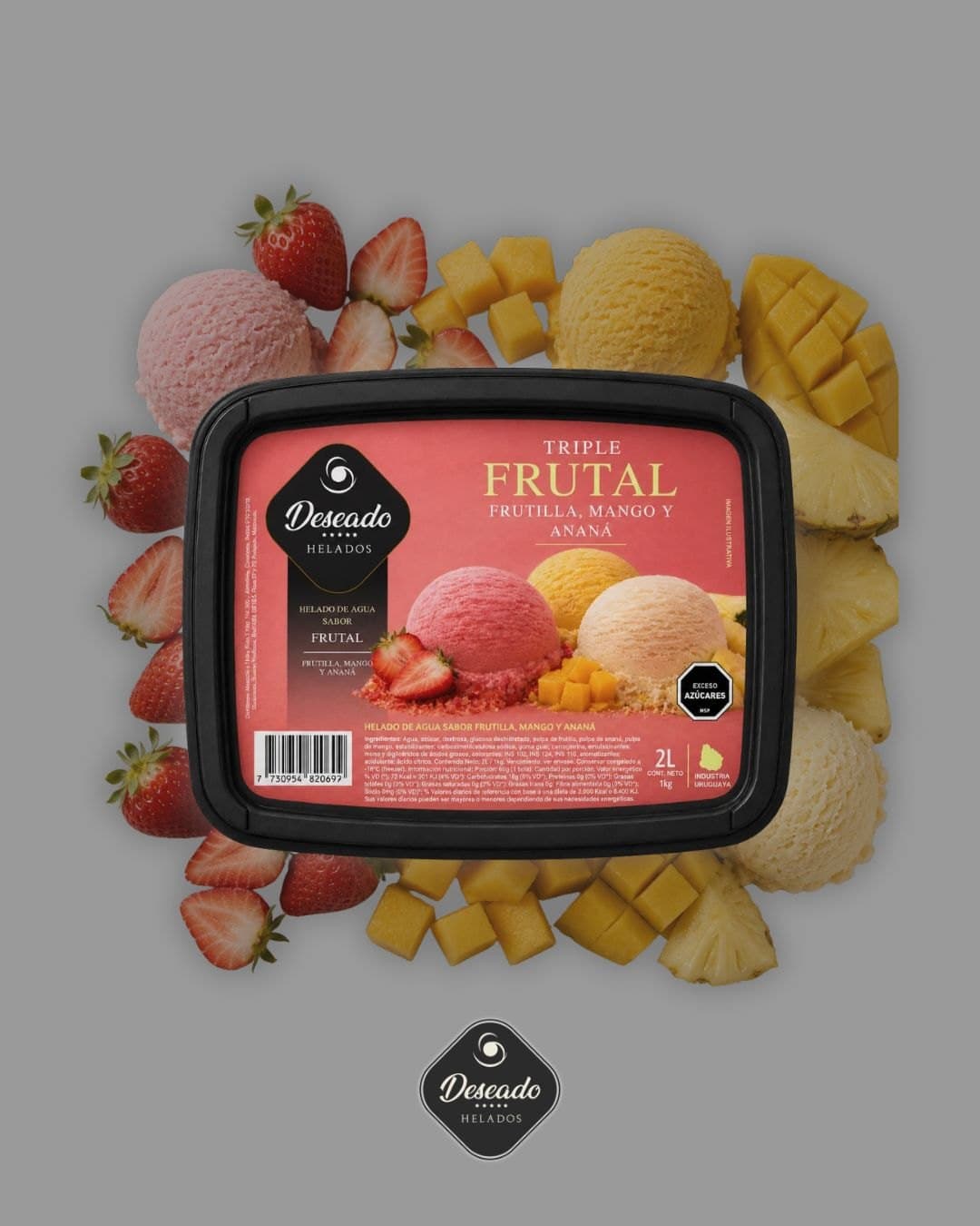Helado frutal