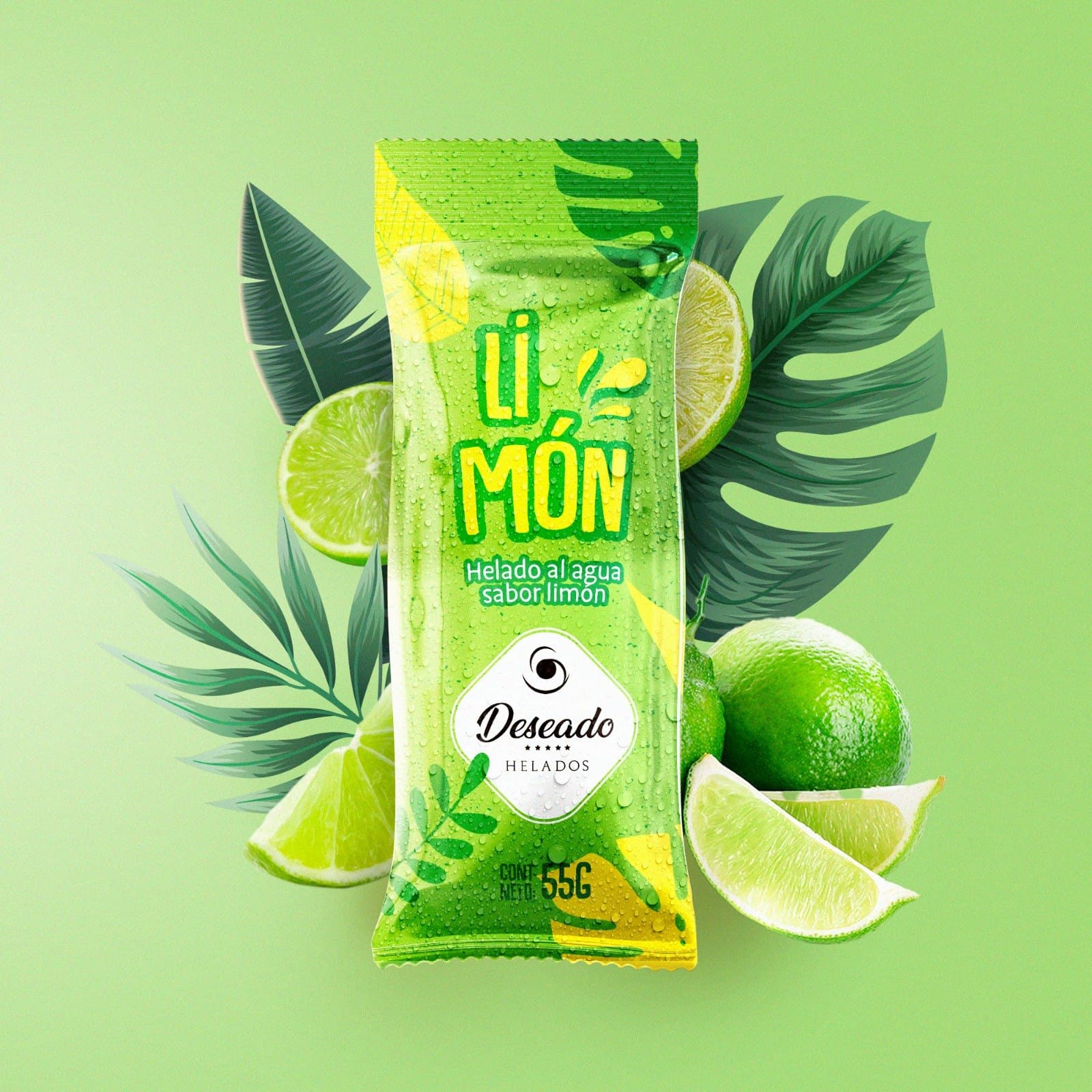 Palito helado de limón