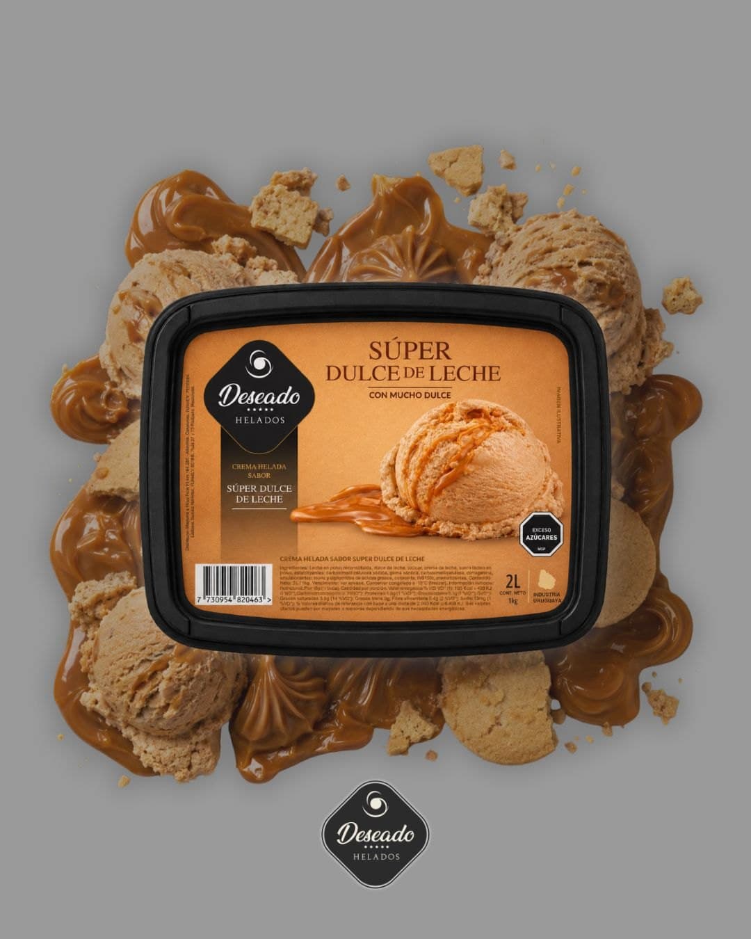 Helado súper dulce de leche
