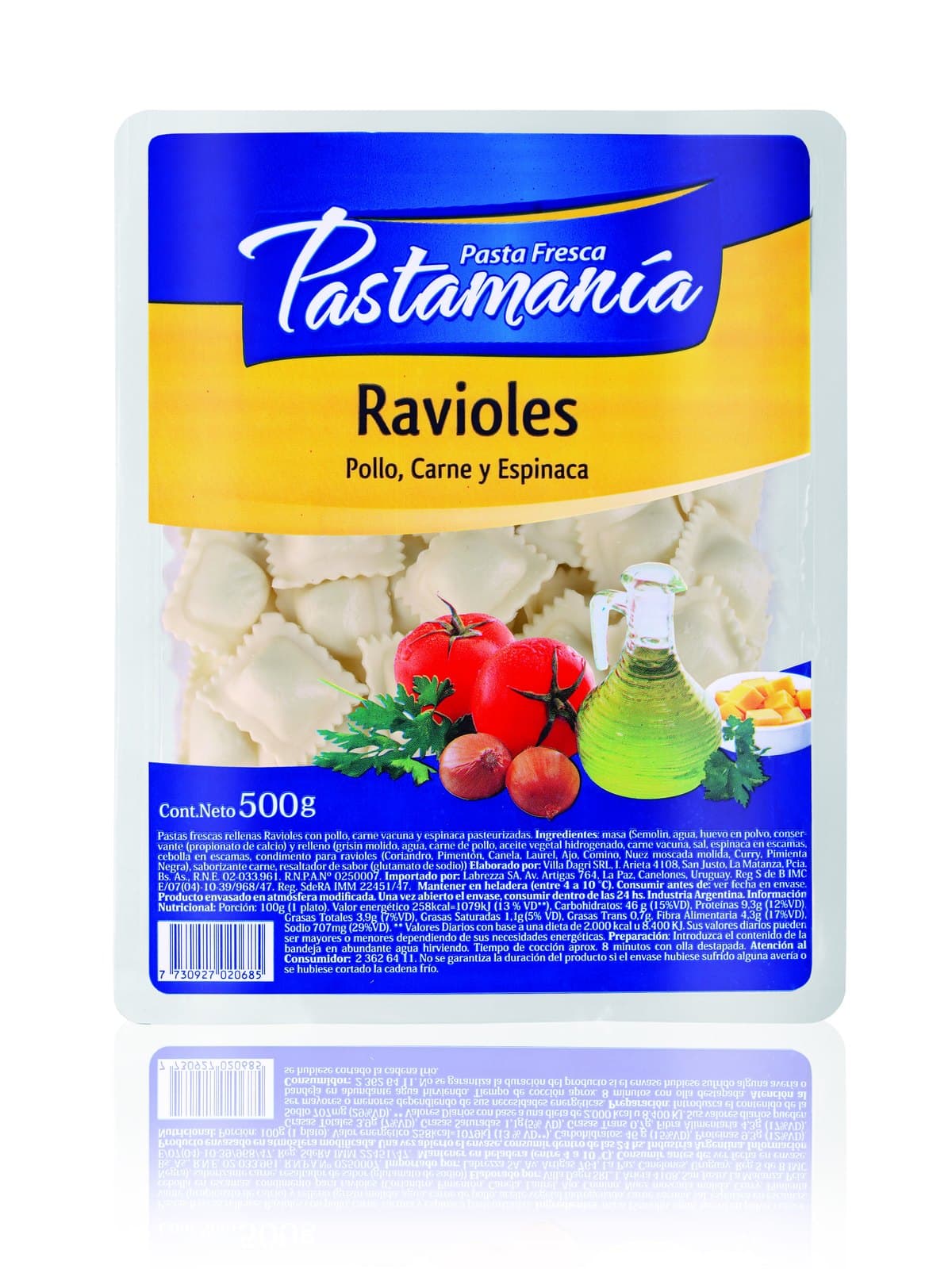 Ravioles de Carne y Verdura