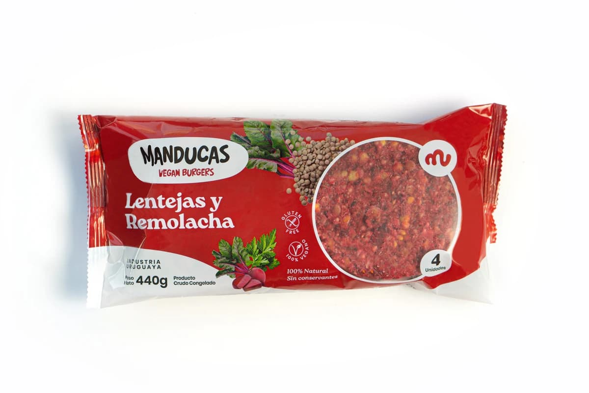 Hamburguesas de lenteja y remolacha