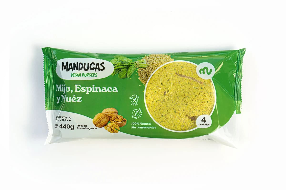 Hamburguesas de mijo, espinaca y nuez