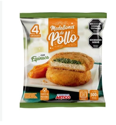 Medallones de pollo con espinaca