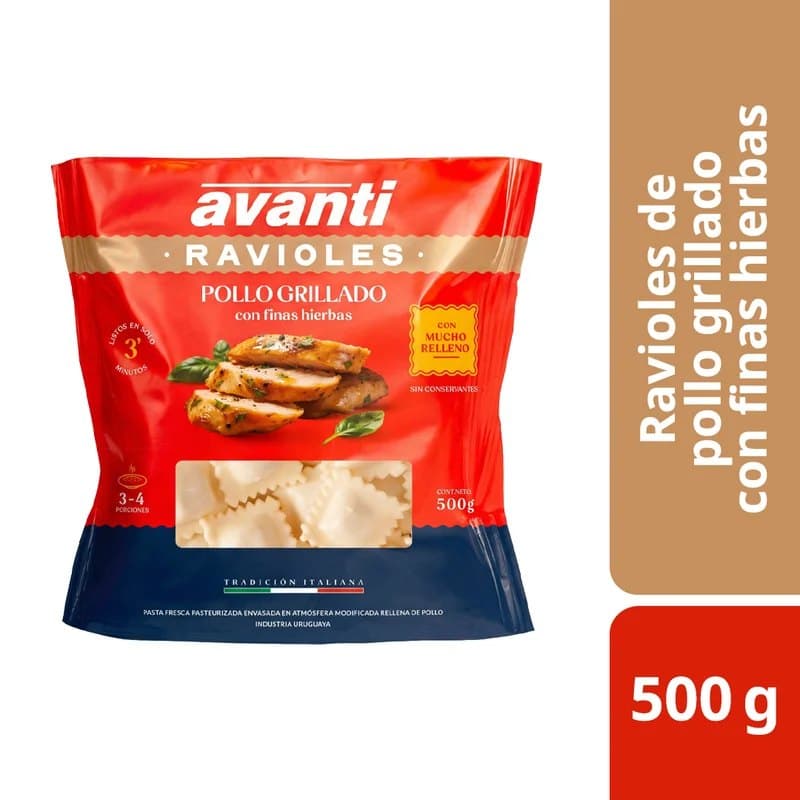 Ravioles de Pollo Grillado