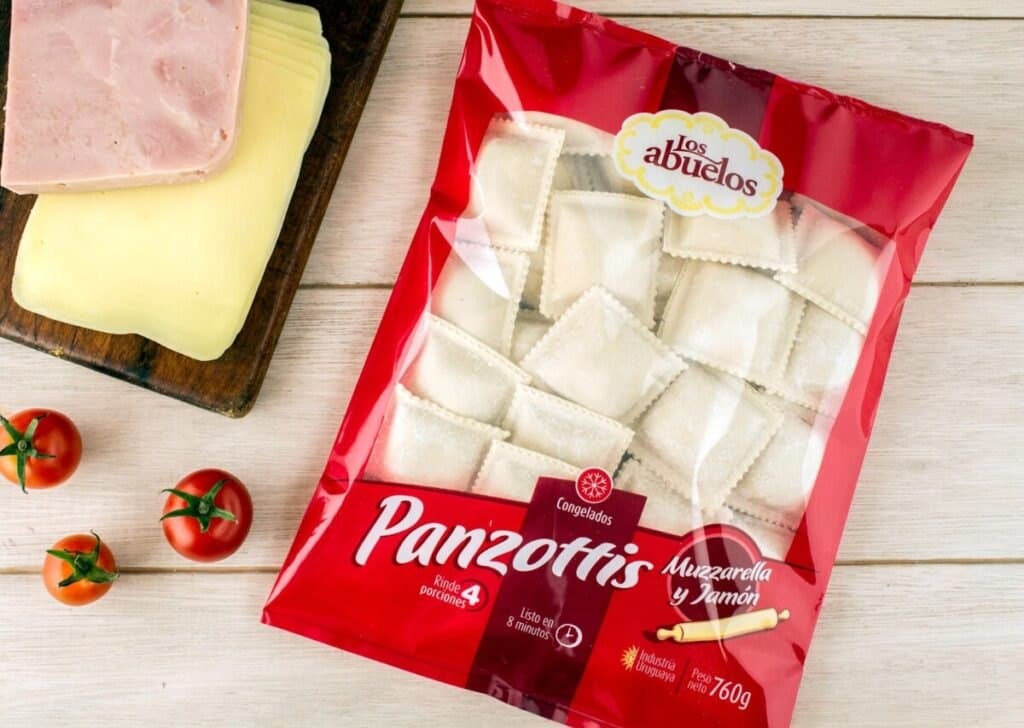 Panzottis de muzzarella y jamón