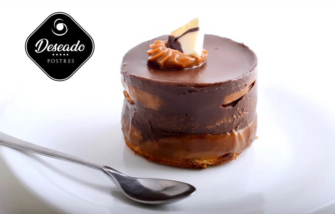 Postre individual de chocolate